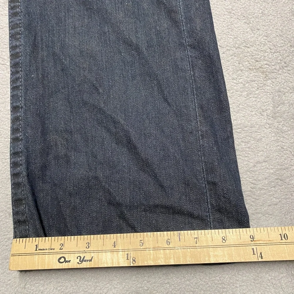 True Religion Straight Jeans Mens 36x34 Painted Logo Pockets Distressed